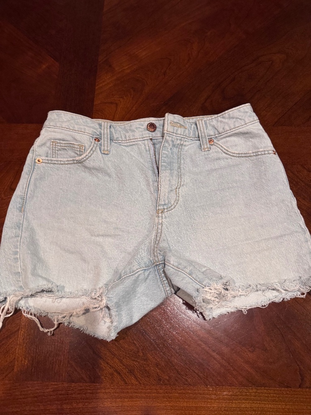 Light denim shorts